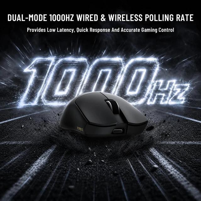 Alt view image 4 of 5 - ATTACK SHARK X11PRO V2 Wireless Gaming Mouse with RGB Charging Dock, Black