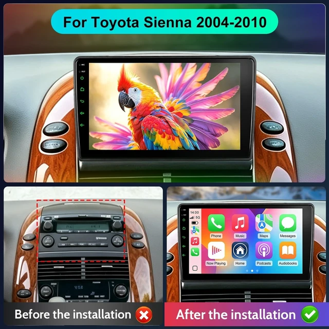 Alt view image 2 of 5 - Car Radio Stereo for Toyota Sienna 2004 2005 2006 2007 2008 2009 2010