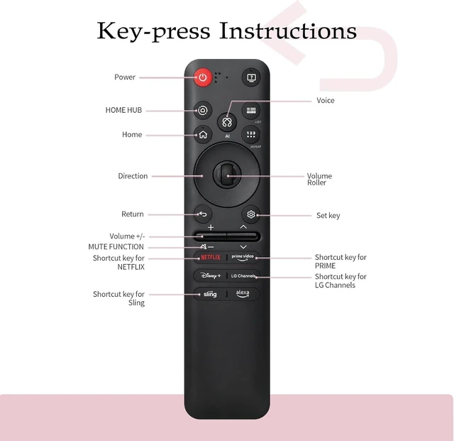 Alt view image 3 of 3 - MR25GA Voice Magic Remote Compatible with LG Remote 2025 TVs OLED G5 C5 B5 Series QNED 92A 85A 80A Series UA77 Series Voice Remote Control with Pointer Function