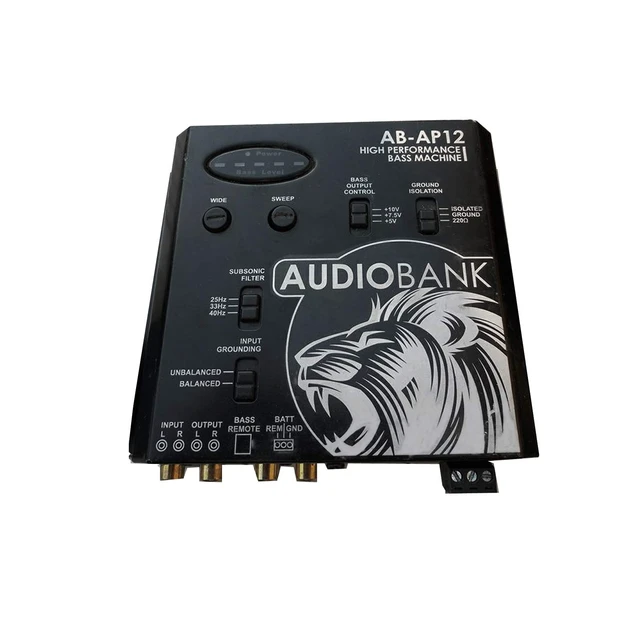Alt view image 2 of 5 - Audiobank AB-AP12 High Performance Bass Machine - Car Audio Subwoofer Control, Built-In Equalization Circuit, Dash-Mount Remote Level Control and Bass Indicator