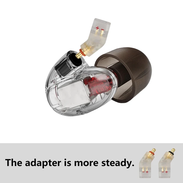 Alt view image 5 of 5 - okcsc Adapters for Westone Pro X10-X50 Male to 2 Pin Cable Compatible for MACH10-80 or Linum BAX T2 Headphones Lossless Sound Quality One Pair of Headphone Converter Transparent