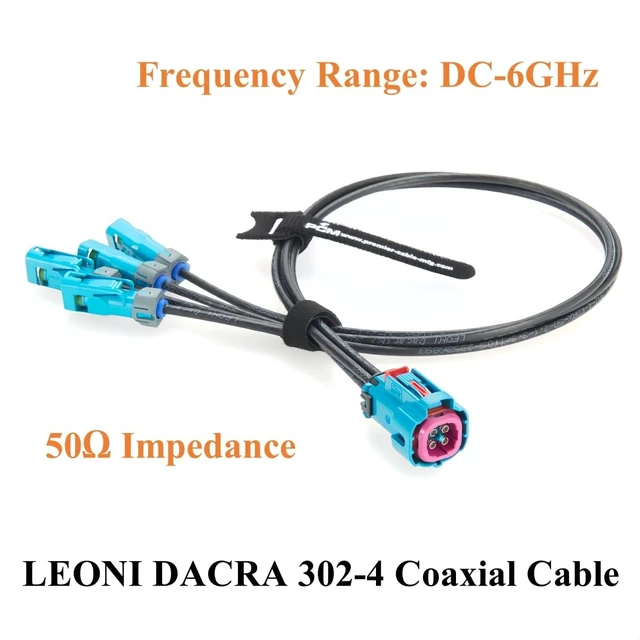 Alt view image 5 of 5 - Rosenberger Quad HFM Mini FAKRA Z Code Female to FAKRA Female Cable IP67 Waterproof Automotive RF Coaxial Harness AMK14K-1M4Z5-Z, 59Z163-003-Z (0.5M/1.64FT)