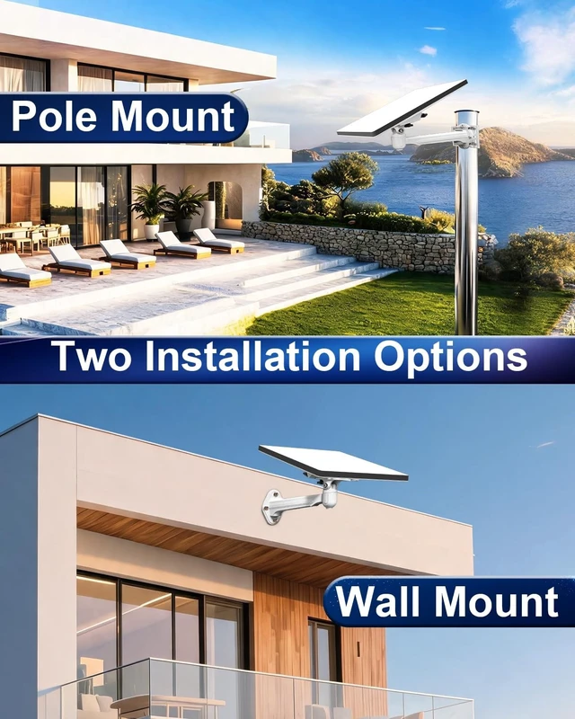 Alt view image 3 of 5 - LOBOTOKO Starlink Mini Wall and Pole Clamp Mount, 360 Adjustable Heavy-Duty Aluminum Alloy Bracket, Rustproof Anti-Corrosion, Multi-Purpose Mount Fits Wall, Pole, Pipe & Railing, Home & Outdoor Use