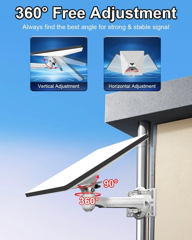 Alt view image 4 of 5 - LOBOTOKO Starlink Mini Wall and Pole Clamp Mount, 360 Adjustable Heavy-Duty Aluminum Alloy Bracket, Rustproof Anti-Corrosion, Multi-Purpose Mount Fits Wall, Pole, Pipe & Railing, Home & Outdoor Use
