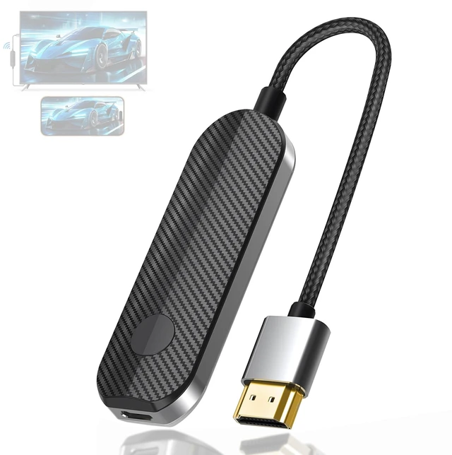 Main image of AINBREC Wireless HDMI Display Adapter for iPhone AirPlay,1080P@60Hz Screen Mirroring Adapter for TV, Plug and Play for iPhone/iPad/MacBook to Projector/Monitor, Dual-Band 5G/2.4G for Home and T