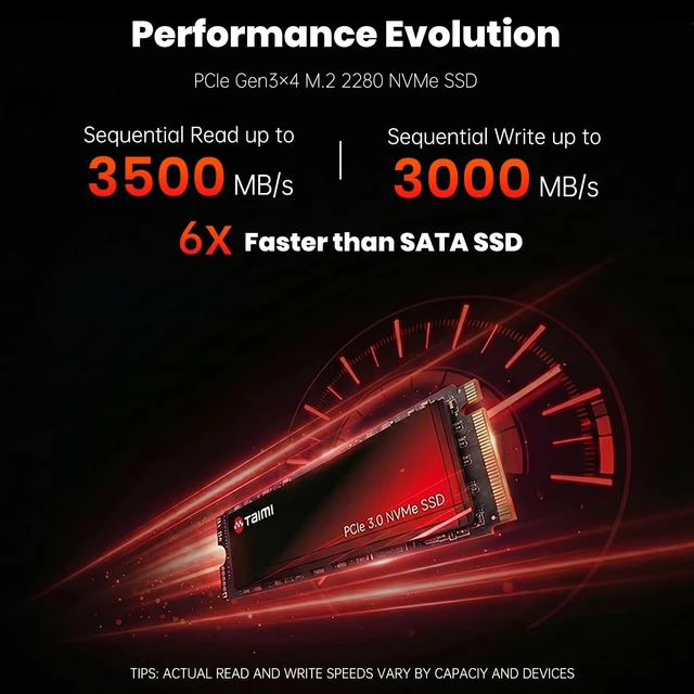 Alt view image 2 of 5 - Taimi 256GB NVMe SSD PCIe Gen3x4 M.2 2280 Solid State Drive TME38MB256