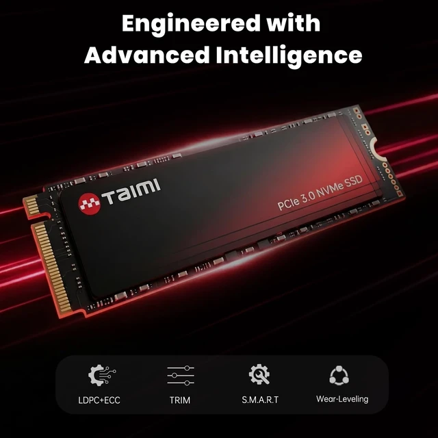 Alt view image 4 of 5 - Taimi 256GB NVMe SSD PCIe Gen3x4 M.2 2280 Solid State Drive TME38MB256
