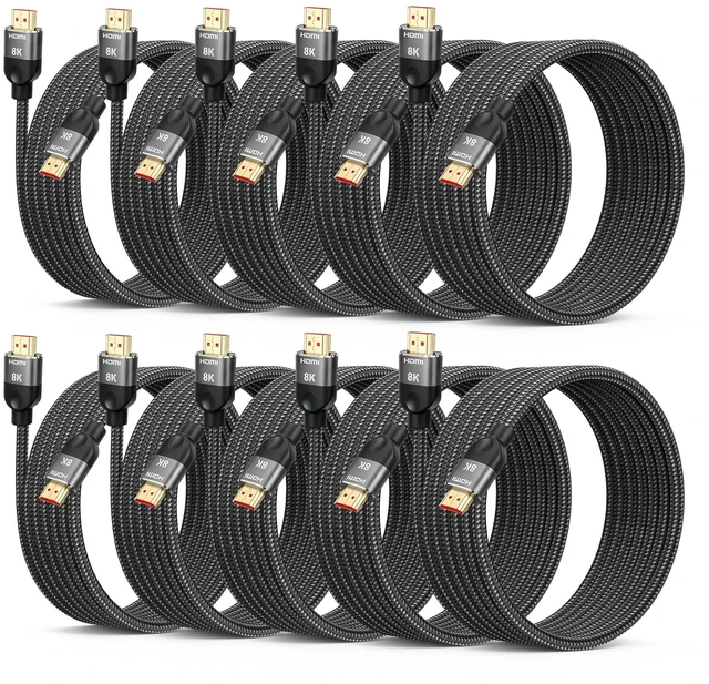 Main image of KovySwm HDMI 2.1 Cable, 10FT, 5-Pack, 48Gbps, 8K@60Hz
