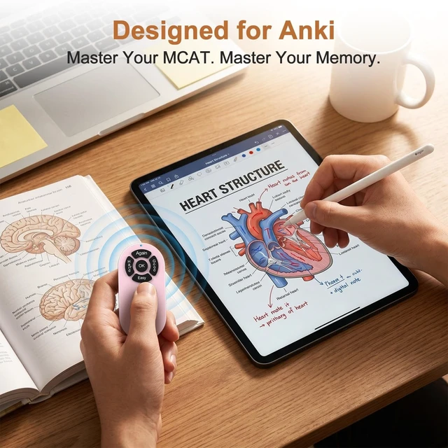 Alt view image 2 of 5 - Remote for Anki,No Remap,Compatible with Mac,PC,iOS,Android,Pink