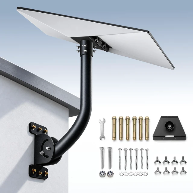 Main image of Starlink Mount for Standard 4/4X/Gen 3, Heavy Duty 360 Adjustable Starlink Roof Mount, Windproof Starlink Wall Mount with Adapter, All-in-One Starlink Mounting Kit Compatible with V3/V4 Standard Dish