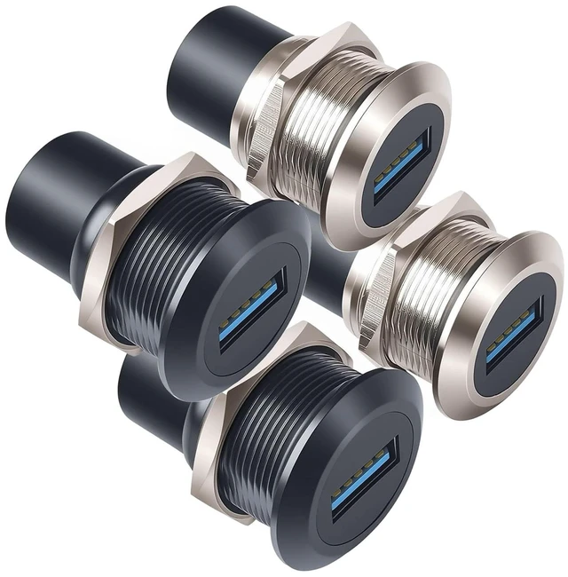Main image of AYECEHI USB 3.0 Panel Mount Connector Round USB Bulkhead Extension Adapter
