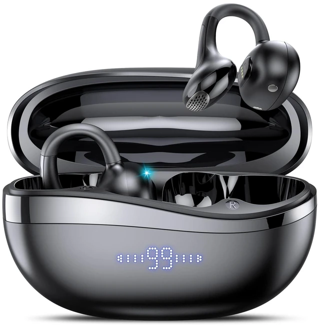 Main image of Clip-On Open Ear Earbuds Wireless Bluetooth 6.0 with Heart Rate Monitor