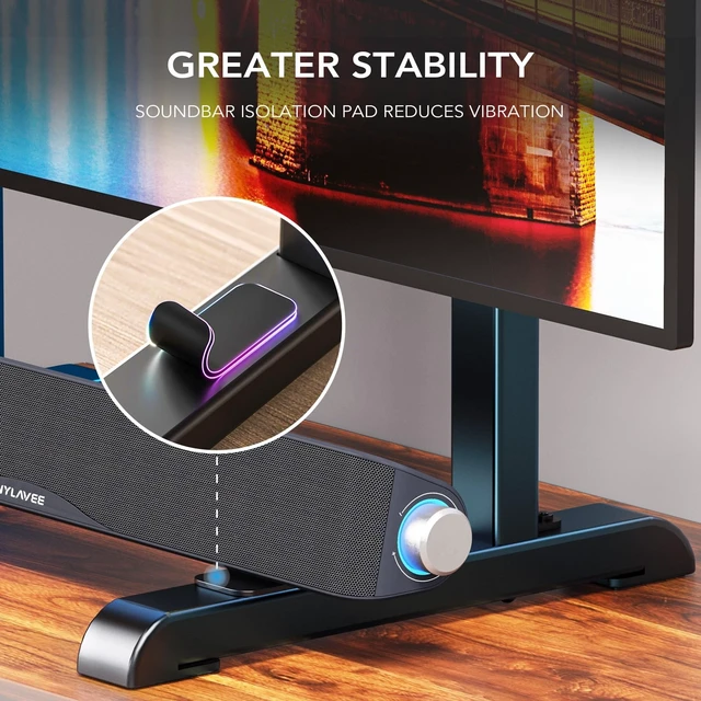 Alt view image 3 of 5 - AX WABER Table Top TV Stand with Height Adjustable TV Legs Replacement for Most 37-86 Inch Flat Curved TVs,Steel TV Base Feet Holds up to 150 lbs with Cable Management, Max VESA 800x600mm Black