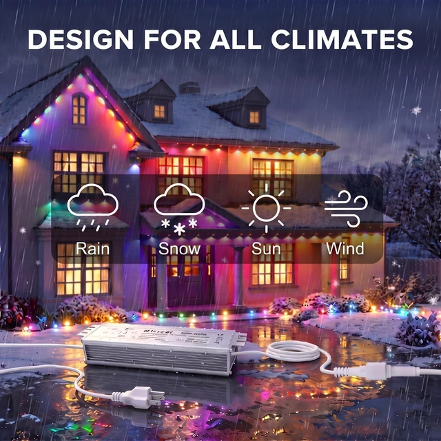 Alt view image 5 of 5 - 36V 2A Power Adapter Charge for Govee Permanent Outdoor Light 2/Pro/Elite