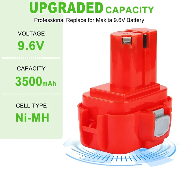 Alt view image 2 of 5 - Hanaix 3.5Ah for Makita 9.6V Battery PA09 9100 9100A 9120 9122 9133 9134