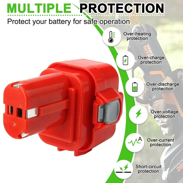 Alt view image 4 of 5 - Hanaix 3.5Ah for Makita 9.6V Battery PA09 9100 9100A 9120 9122 9133 9134