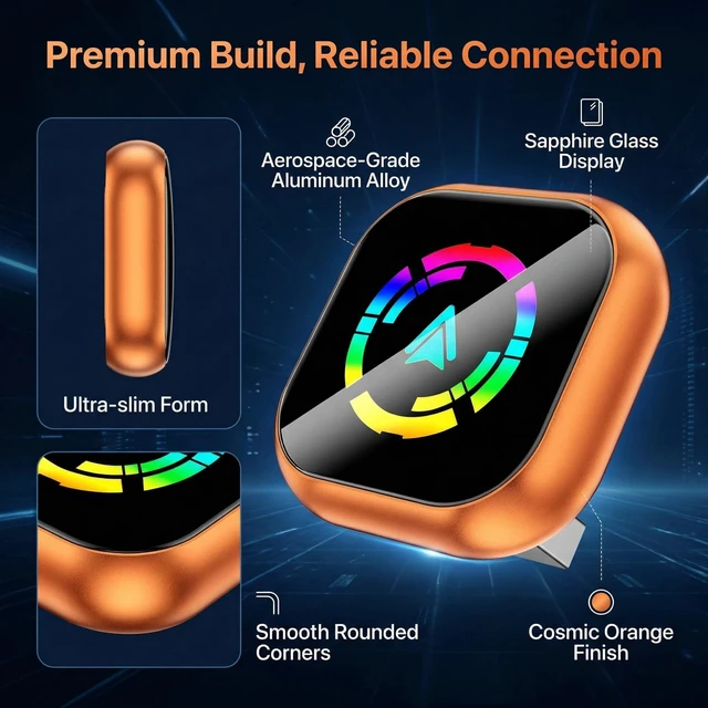 Alt view image 5 of 5 - 2-in-1 Wireless CarPlay Adapter for iPhone & Android Auto, Converts Wired to Wireless CarPlay in 5 Sec, Plug & Play No App Needed, Auto-Reconnect, Mini Dongle for 1000+ Cars iOS 10+ Andr