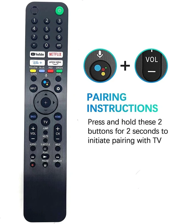 Alt view image 4 of 5 - Replaced RMF-TX520U MG3-TX520U Voice Remote Fit for All Sony TV Sony Bravia TV, Sony Smart TV, XBR/KD/XR Series X80J, X85J, X90J, A80J, X80CJ,KD-43X, KD-50X, XR-50X, XR-55ARB Series