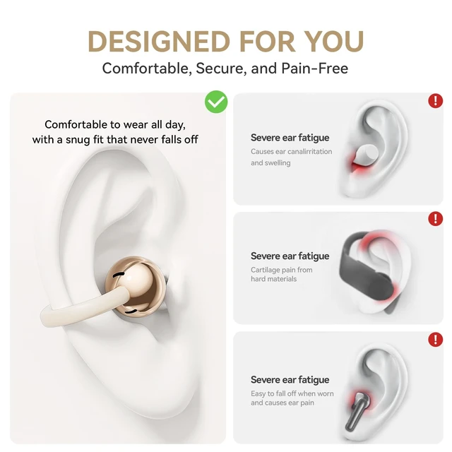 Alt view image 4 of 5 - CHENRUIDA Earring Open Ear Earbuds Fashion and Luxury for Lady (Orange)