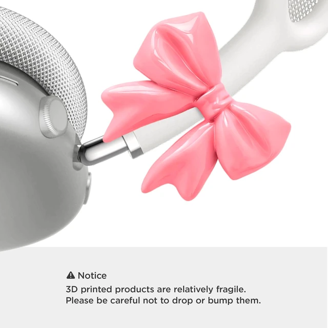 Alt view image 5 of 5 - Vane Oak Bow Decoration Case Cover for AirPods Max, Original Design 3D Printing Creative Gift Compatible with AirPods max Headphones
