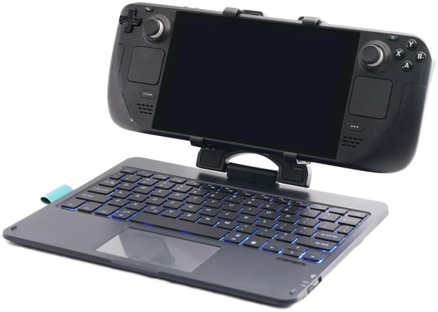 Main image of Invensic DeckTop - Steam Deck Keyboard and Bluetooth Trackpad Mouse with Multicolor LED Laptop Accessory for Valve Linux PC Gaming Accessories (Steam Deck/ROG Ally)