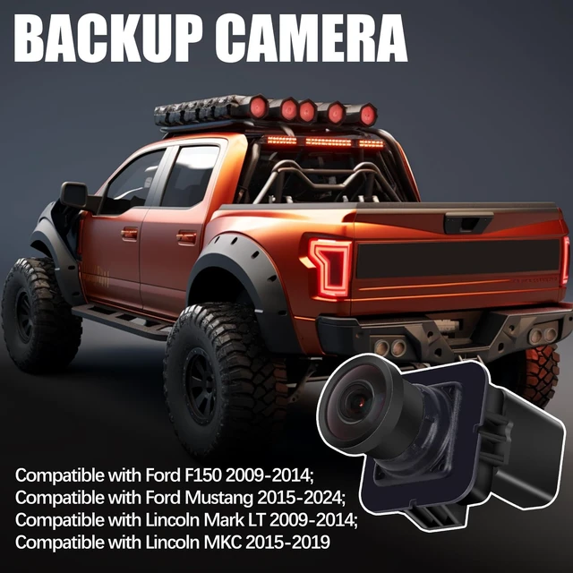 Alt view image 2 of 5 - KAVIUS Backup Camera Rear View Compatible with Ford F150 2009-2014 Mustang 2015-2024 Compatible with Lincoln Mark LT 09-14 MKC 15-19 Park Assist Reverse Camera Replace CL3T-19G490-AD BL3T-19G490-AC