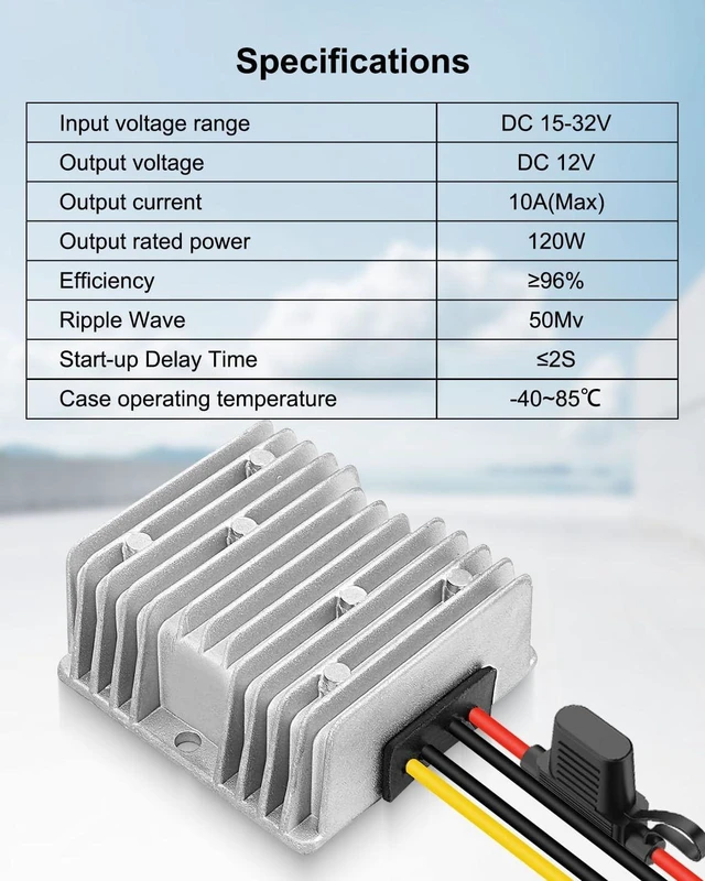 Alt view image 3 of 5 - 18V to 12V Step Down Converter Compatible with Ryobi 18V Battery