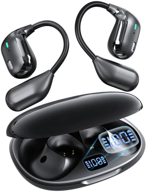 Main image of ANVOSED Open Ear Headphones, Secure Lightweight Wear, Studio-Grade Immersive Sound Ultra-Portable Audio with Ambient Awareness for Workouts, Commutes & Daily Adventures