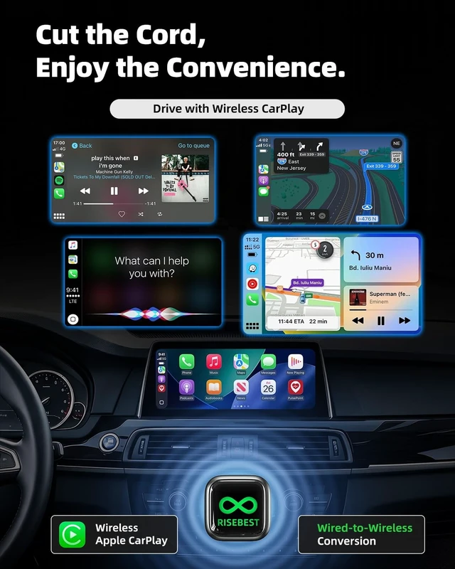 Alt view image 3 of 5 - Wireless CarPlay Adapter for Apple iPhone 2026 Upgraded - MiniCube