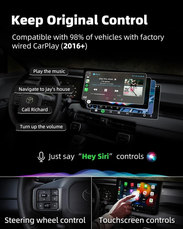 Alt view image 4 of 5 - Wireless CarPlay Adapter for Apple iPhone 2026 Upgraded - MiniCube