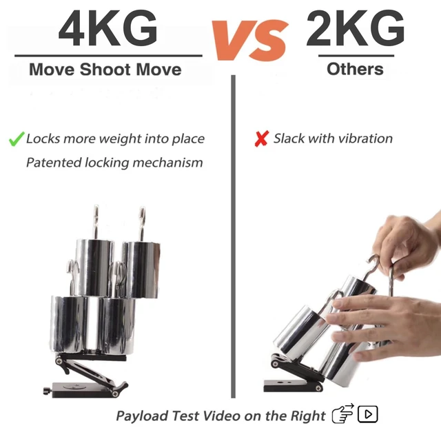 Alt view image 3 of 5 - Z Flex Tilt Tripod Head - Flexible Angle Pan & Tilt Head/Universal Multiway Camera Tripod Connecting to Monopod Slider Rail Stabilizer Gimbal^^Compact Folding Z Bracket Mount Fits Most DSLR Camera