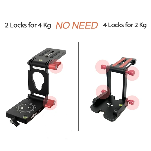 Alt view image 4 of 5 - Z Flex Tilt Tripod Head - Flexible Angle Pan & Tilt Head/Universal Multiway Camera Tripod Connecting to Monopod Slider Rail Stabilizer Gimbal^^Compact Folding Z Bracket Mount Fits Most DSLR Camera