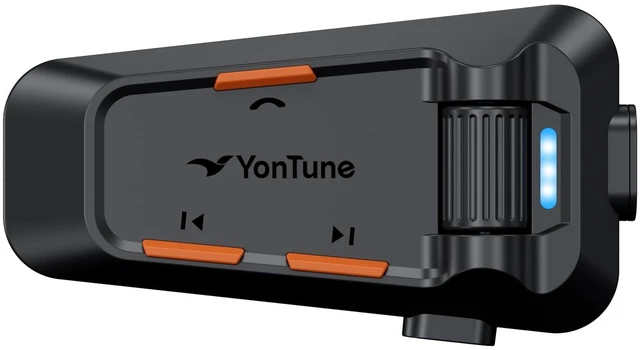 Main image of Yontune Motorcycle Helmet Bluetooth Headset, Motorcycle Helmet Speakers with 2 Type Mics, Hands Free Call/Music/IPX5/Noise Cancellation/Wake Up Siri,C2