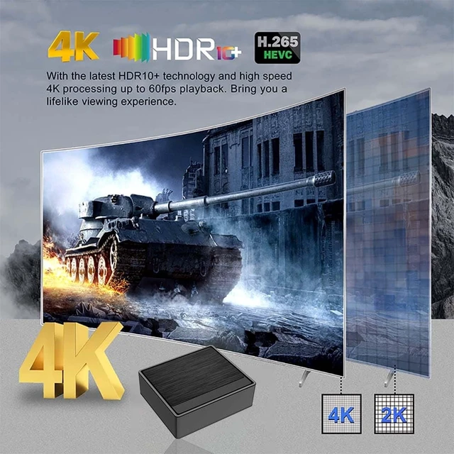 Alt view image 4 of 5 - Android TV Box 2026 H618 4K Ultra HD Streaming Device for TV