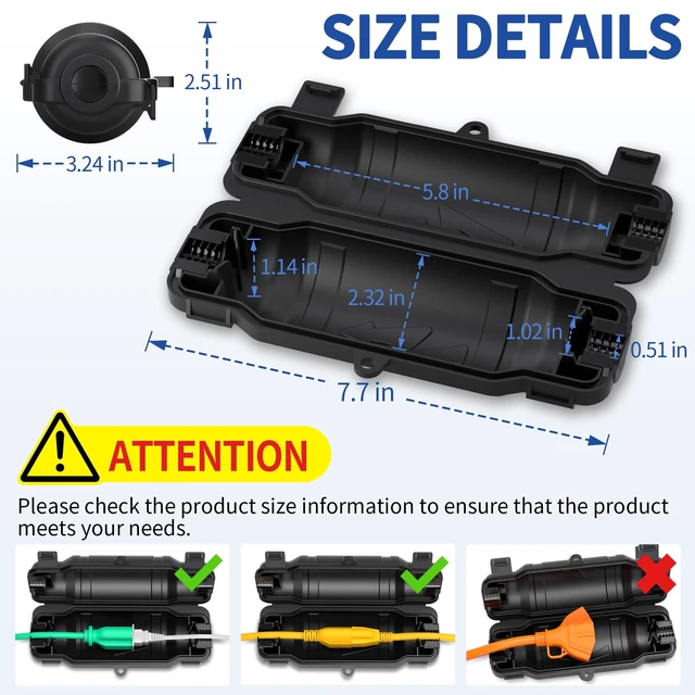 Alt view image 2 of 5 - cismorvex 9 Pack Outdoor Extension Cord Safety Cover, Waterproof, Black