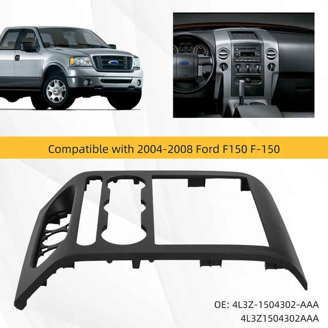 Alt view image 2 of 5 - OKPARZ Center Dash Radio Bezel Trim for 2004-2008 Ford F150 4L3Z1504302AAA
