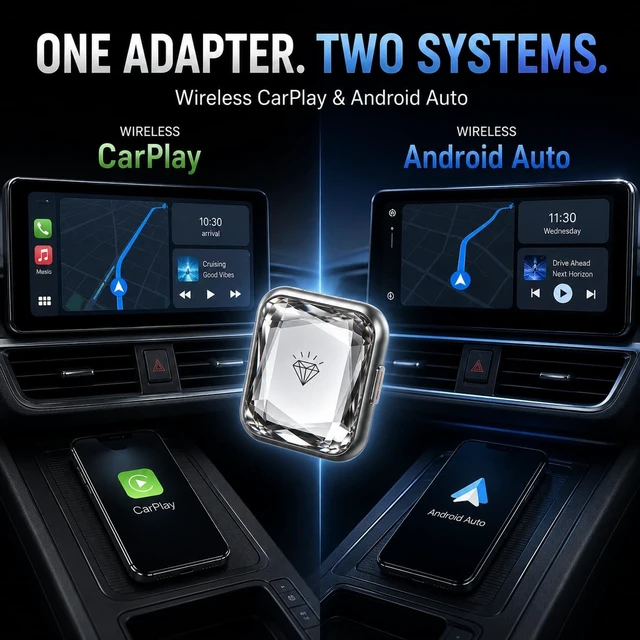 Alt view image 4 of 5 - Inducify Wireless CarPlay Adapter for Factory Wired CarPlay Cars, Wireless Android Auto Adapter, Plug and Play, Fast Auto Reconnect, Bluetooth 5.0, 5GHz WiFi