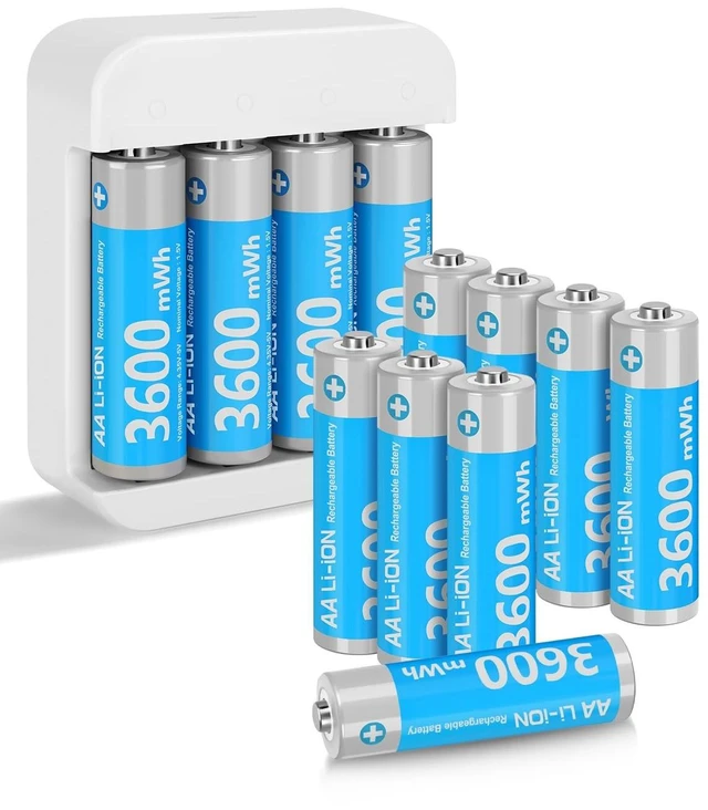 Main image of Rechargeable AA Batteries 12 Pack 1.5V Lithium Batteries for Blink Camera