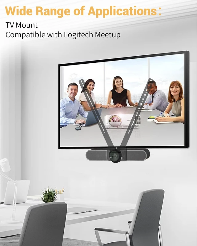 Alt view image 2 of 5 - TV Mount Compatible with Logitech MeetUp HD Video and Audio Conferencing