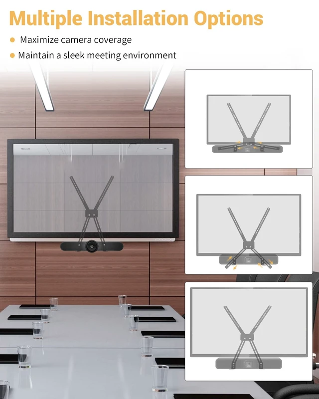 Alt view image 5 of 5 - TV Mount Compatible with Logitech MeetUp HD Video and Audio Conferencing