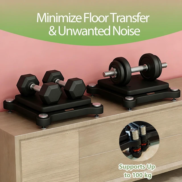 Alt view image 2 of 5 - Compact low-profile subwoofer isolation stand with adjustable spikes, rubber feet, 2-level speaker platform, stabilizer base, and wheels for studio monitors and floor speakers.(Black#2,25x35cm)
