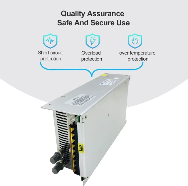 Alt view image 4 of 5 - ZJIVNV 1000W Adjustable Output Switching Power Supply CC CV Voltage Converter AC 110V-220V to DC 0-36V Module Digital Display 28A Voltage Regulator Transformer for Lab CCTV Radio (36V 28A)