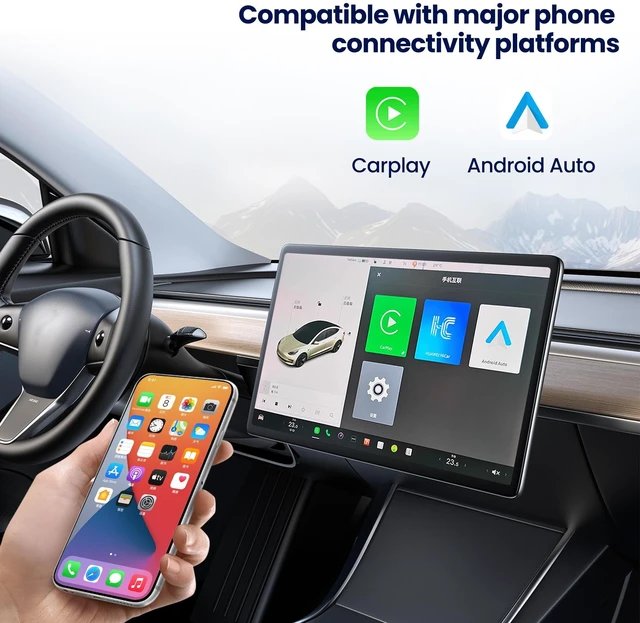Alt view image 3 of 5 - Wireless CarPlay & Android Auto Connectivity Module for Tesla Model 3/Y