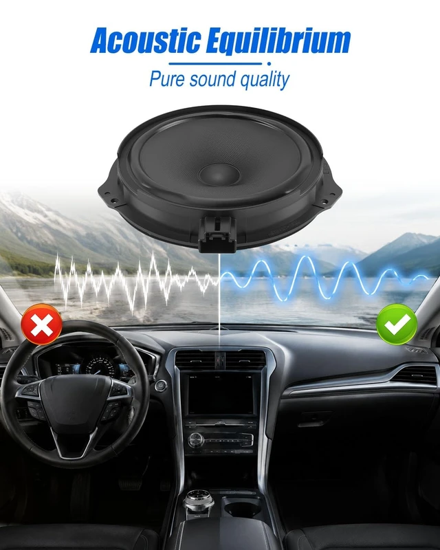 Alt view image 2 of 5 - Front Door Round Speaker Assembly Fit for Ford Fusion Mustang 2013-2020