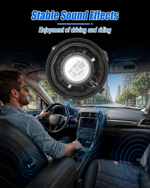 Alt view image 3 of 5 - Front Door Round Speaker Assembly Fit for Ford Fusion Mustang 2013-2020