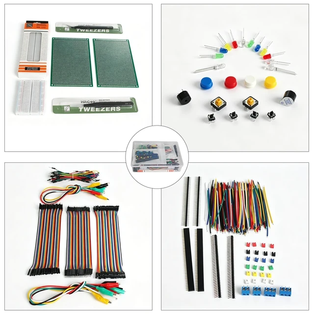 Alt view image 3 of 5 - Electronic Component kit for Arduino Starter Kit Breadboard 830+400 PCB
