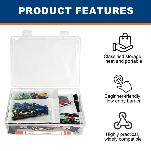 Alt view image 4 of 5 - Electronic Component kit for Arduino Starter Kit Breadboard 830+400 PCB