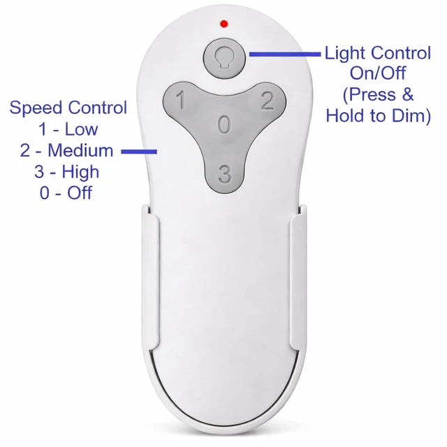 Alt view image 2 of 4 - LazoHome TR214D Remote Control KUJCE10311/TR214A KUJCE10712 TR214B For Harbor Breeze Ceiling Fans 2AQZU-18018 2BB78-ITL-F304C Light Control W/Dimming & 3 Speeds