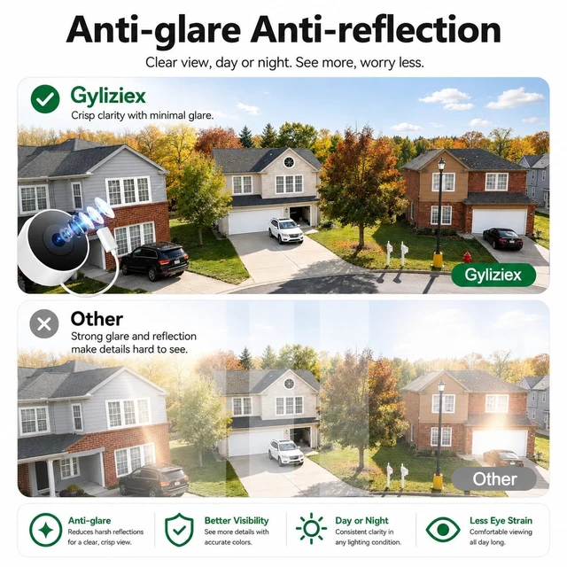 Alt view image 2 of 5 - Poleeye 2K Window Cameras for Home Security- 2Packs No-Drill Indoor Security Camera with Magnetic Mount, Full-Color Night Vision, Dual-Band WiFi, AI Human Detection for Apartment, RV
