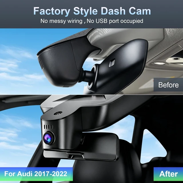 Alt view image 3 of 5 - 4K Front Dash Cam for Audi 2017-2022 OEM Look Night Vision GPS G-Sensor